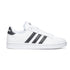 Sneakers bianche in pelle e similpelle con strisce a contrasto adidas Grand Court, Brand, SKU s314000035, Immagine 0